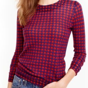 J. Crew Merino Wool Houndstooth Sweater